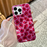 Perforated Vortex Shell IND Pink Leopard Print Phone Case For iPhone
