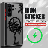 Coconut Palm Pattern Magnetic Case For Samsung Galaxy