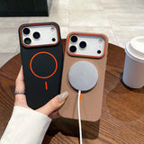 Luxury Magnetic Matte Soft Phone Case For  iPhone