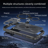 360° Rotating Ring Holder Magnetic Mesh Heat Dissipation Case for iPhone