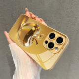 Gold Diamond Crystal For Apple Paint Glass Case For iPhone