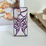 Luxury Plating 3D Hollow Butterfly Phone Case For Samsung