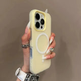 Luxury Candy Magnetic Wireless Charge Matte Phone Case For iPhone