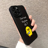 Cute Minimalist Cartoon Duck Silicone Phone Case For iPhone
