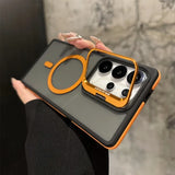 Magnetic Metal Lens Protection Stand Case For Galaxy Samsung