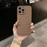 Original Liquid Silicone Magnetic Case For iPhone