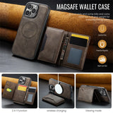 2 in 1 Magnetic Leather Wallet Case for iPhone