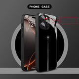 Sky Airplane Contrail Pattern Tempered Glass Phone Case For iPhone