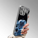 Technology Blue For Apple Pattern Tempered Glass Case For iPhone