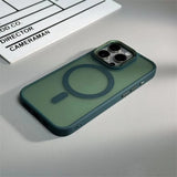 Luxury Spiricle Magnetic Camera Protection Matte Case for iPhone