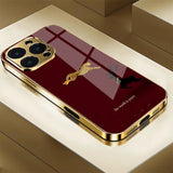Jinbao Black Deer Wine Red Shockproof Phone Case For iPhone