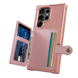 Flip Wallet  Leather Credit Card Hard Back Shockproof  Case for Samsung