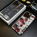 Mechanical style shockproof frosted phone case For iPhone