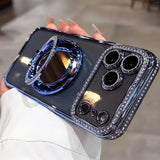 MagSafe Diamond Mirror Transparent TPU Magnetic Case For iPhone