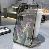 Pink Rose Floral Soft Case For iPhone