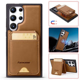 Anti-theft Magnetic Wallet Leather Case for Samsung Galaxy