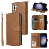 Zipper Leather Wallet Cards Bag Case For Samsung Galaxy