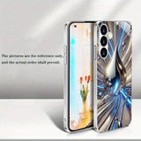 Blue Silver Fluid Drop Electroplated Silver Case For Samsung Galaxy S26