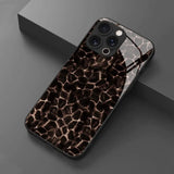Dark Crack Texture Pattern Tempered Glass Case For iPhone