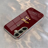 Vibrant Red Cheetah Print Shockproof Case For Samsung