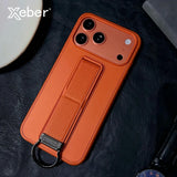 Metal Ring Wrist Strap Bracket Phone Case For iPhone