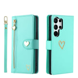 Zipper Cards Solt Wallet Leather Case For Samsung Galaxy