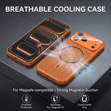 Plating Magnetic  Heat Dissipation Breathable Case For iPhone