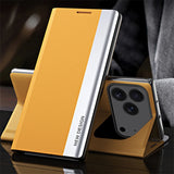 Luxury Plating Leather Flip Case For iPhone