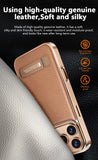 Genuine Leather Electroplated Magnetic Case For iPhone