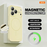 Big Window Magnetic Liquid Silicone Case for iPhone
