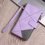 Leather Flip Wallet Case For Samsung Galaxy