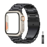 Stainless Steel Band + Protective Case For Apple Watch