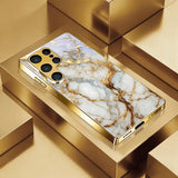 Kintsugi-style marble texture phone case For Samsung