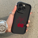 Red Cherry Soft Silicone Phone Case For iPhone
