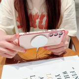 Love Heart Plating Magnetic Case For Samsung Galaxy