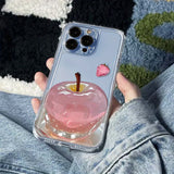 Pink apple pattern design phone case for iPhone