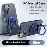Luxury Magnetic Matte Frosted 360° Bracket Stand Case For Samsung