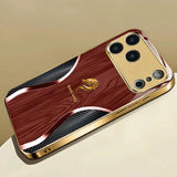 Creative Golden Dragon Pattern Gold Metallic Paint Glass Phone Case For iPhone
