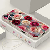 Rose Flowers Patterned Phone Case For iPhone