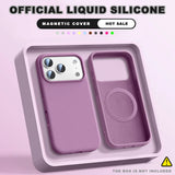 New Magnetic Official Liquid Silicone Case For iPhone