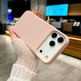 Bright Fluorescent Liquid Silicone Soft Case For iPhone