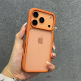 Luxury Orange Matte Transparent Phone Case For iPhone