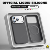 New Magnetic Official Liquid Silicone Case For iPhone
