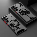 Coconut Palm Pattern Magnetic Case For Samsung Galaxy