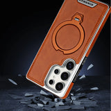 360° Rotating Bracket Leather Phone Case for Samsung Galaxy