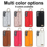 Leather Ring Wrist Strap Case for Samsung Galaxy
