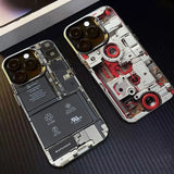 Mechanical style shockproof frosted phone case For iPhone