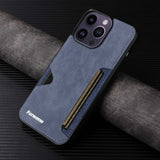 Retro Card Holder Wallet PU Leather Phone Case for iPhone