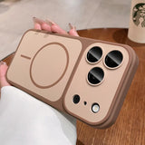 Color-blocking matte magnetic case For iPhone