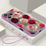 Rose Flowers Patterned Phone Case For iPhone